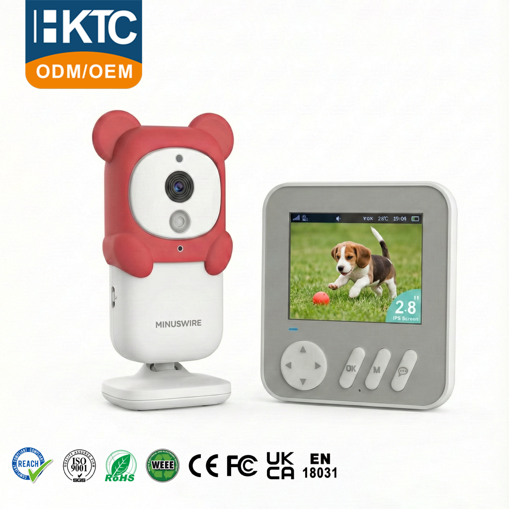【KT-903SB】可爱小熊设计 2.8 寸 IPS 婴儿监视器 OEM/ODM 定制 私模安全加密 跨境专供